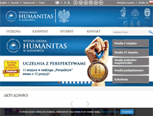 Tablet Screenshot of humanitas.edu.pl